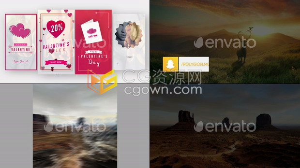 200+社交媒体网络营销时尚元素文章模型表情图标竖屏背景过渡包装动画-AE模板