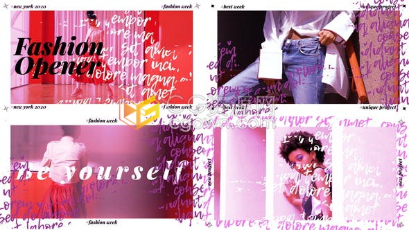 节奏感时尚街头服装时装品牌模特展示视频商业活动时装周宣传片-AE模板