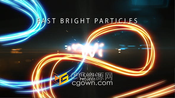 耀斑发光华丽光线粒子动画标志片头视频制作-AE模板
