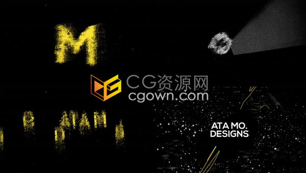 动态涂鸦Grunge故障效果变形动画快速揭示文本标志LOGO片头-AE模板