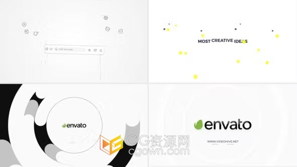 AE模板-搜索LOGO动画公司网站企业品牌搜索标志片头