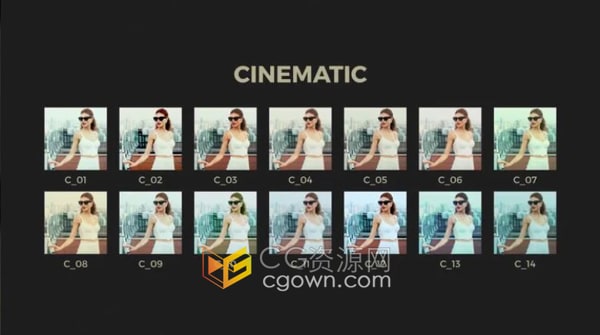 AE模板/预设-70个独特的颜色分级预设含黑白电影褪色复古和暖色调