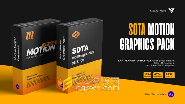 407+ Motion Graphics动态图形元素社交媒体背景转场介绍标题-AE模板扩展脚本