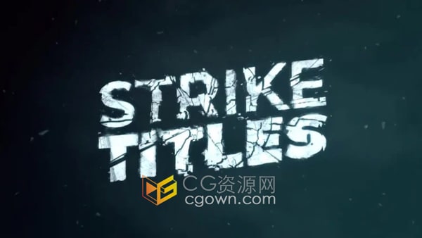 AE模板-快速粉碎击打分裂效果标题重拳出击扫黑除恶标语宣传