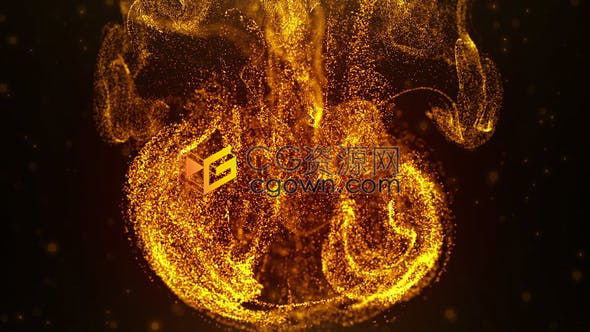 抽象流动粒子慢动作掉落提示标志LOGO动画-AE模板下载