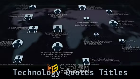 15个HUD UI动画带头像照片介绍字幕动画-AE模板