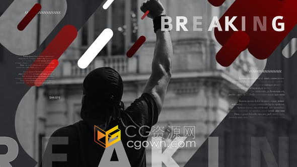 News Opener今天重点新闻介绍电视纪录片视频片头-AE模板