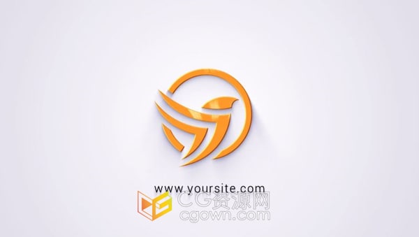 AE模板-简单光泽感挤出动画LOGO标志