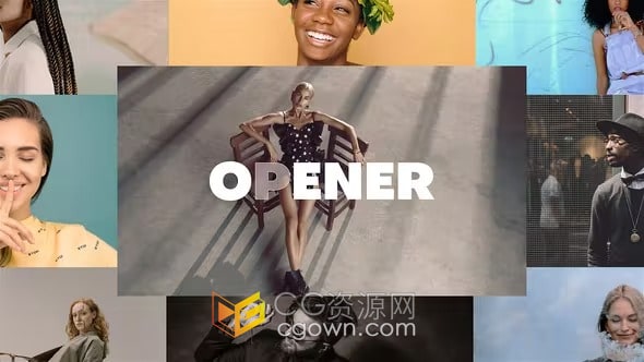 照片快速动画开场视频片头效果AE模板套用