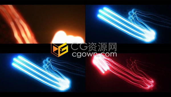 光效粒子飞行轨迹扭曲旋转揭示LOGO片头动画-AE模板下载