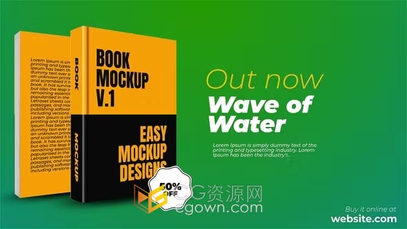 Book Mockup AE模板3D书籍样机展示动画模板设计