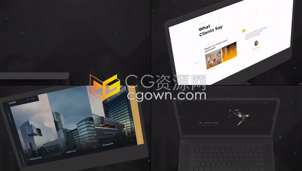 3D场景APP应用程序演示网站页面介绍产品展示-AE模板下载