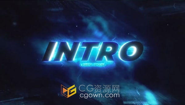 AE模板-闪电霓虹标题标志介绍片头