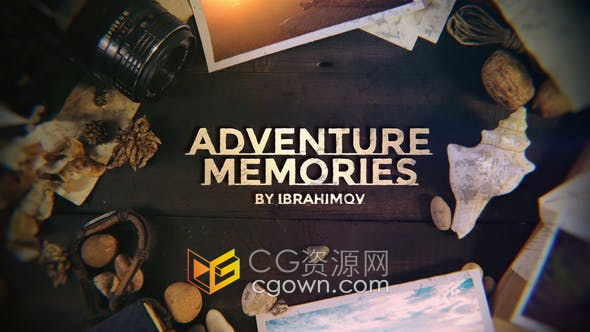 怀旧漏光浪漫3D照片幻灯片介绍视频相册效果动画-AE模板