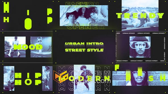 Street Style Urban Fast Intro街头快速介绍Vlog视频片头-AE模板
