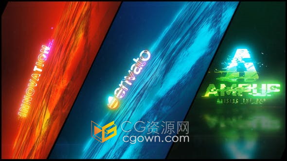 程式化能源故障闪电特效标志片头视频制作Electrify Glitch Impact-AE模板