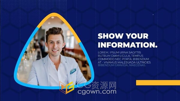 六边形蜂窝状图形过渡多用途企业宣传片AE模板