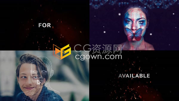 超炫酷的2D肖像图片转3D影像视频动画效果可添加树叶雨水灰尘等元素-AE模板