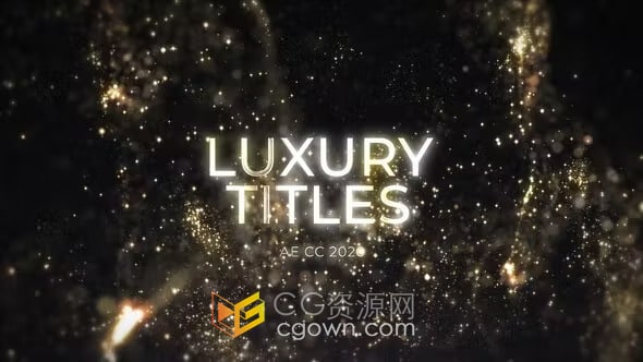 耀斑闪光粒子特效场景宣传文字标题活动开场视频-AE模板