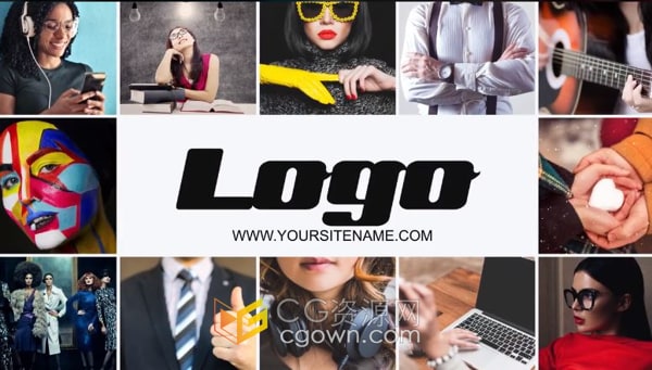 AE标志模板-搜索栏输入文字搜索快速图文动画展示LOGO片头