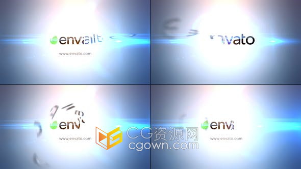 多种效果明亮光效LOGO动画切片汇聚视频片头-AE模板