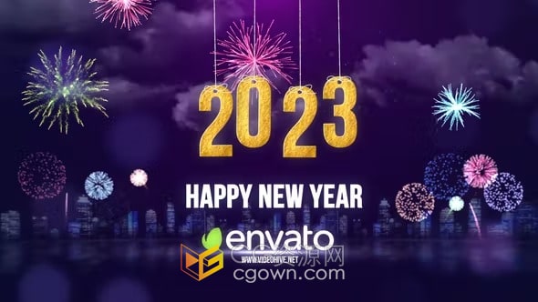 2023年新年快乐庆祝活动开场片头视频动画-AE模板免费下载