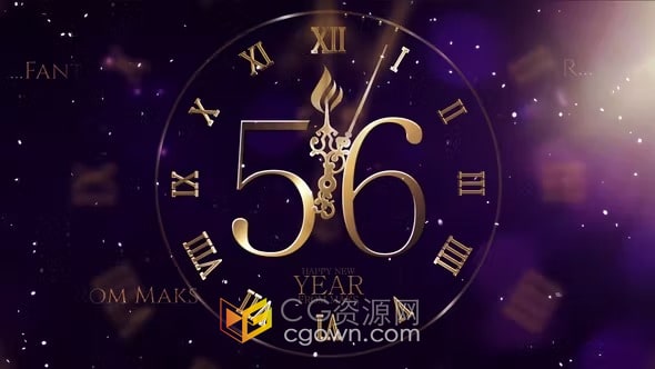 2023年新年倒计时最后一分钟倒数动画视频-AE模板