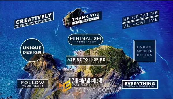 AE模板-时尚动态全屏标题动画突出重要人物产品地点标注