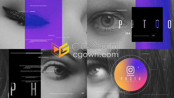 时尚社交媒体风格化妆品广告眼影睫毛膏眼妆用品推广宣传片头-AE模板下载