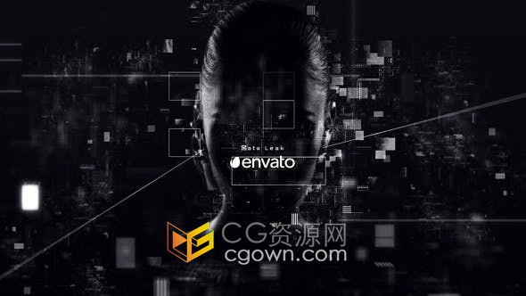 暗网数据泄漏高科技互联网安全计算机代码技术宣传介绍视频-AE模板