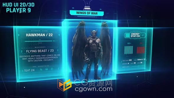 HUD用户界面UI设计动画高科技展示介绍-AE模板