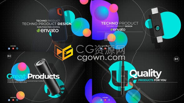 数码科技产品推广网络信息服务APP技术服务商业促销广告-AE模板