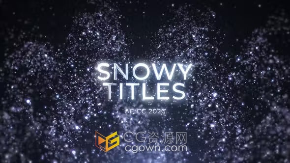 魔术闪耀雪花粒子特效场景介绍标题宣传视频开场-AE模板
