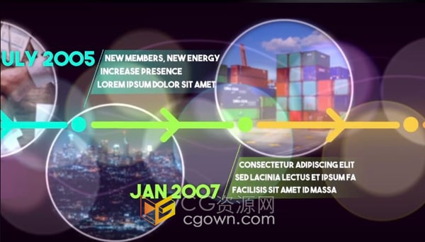 实用AE模板制作公司发展史企业历史时间线时间轴宣传视频