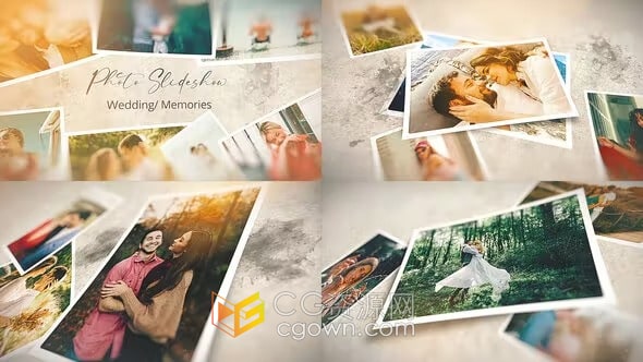 美好回忆照片动画幻灯片AE模板套用视频相册制作
