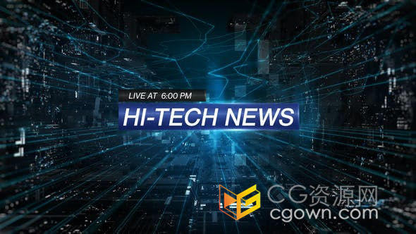 简单实用科技感新闻片头互联网高科技活动宣传开场-AE模板下载