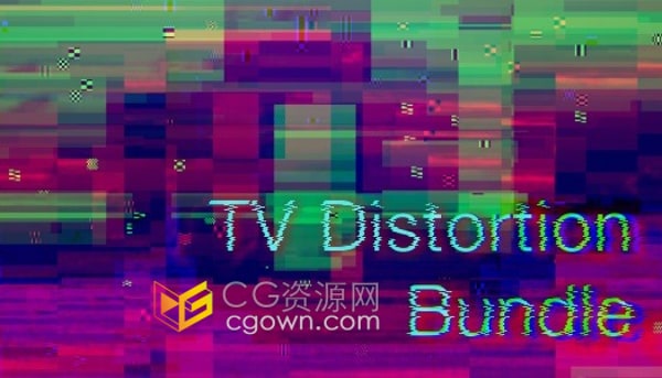 TV Distortion Bundle v2.7 AE/PR制作画面故障RGB色彩分离干扰损坏特效插件