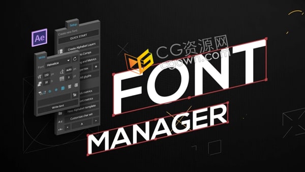Font Manager v2.0.1 AE制作英文字母书写MG动画脚本