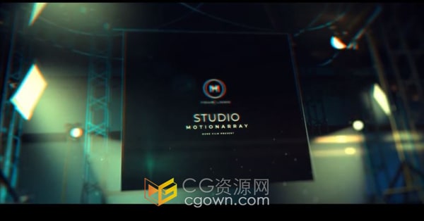 3D场景模特经纪公司摄影电影工作室LOGO片头AE模板