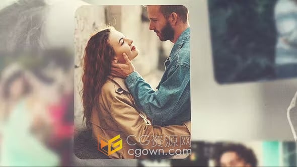 时尚照片幻灯片相册视频动画制作AE模板套用