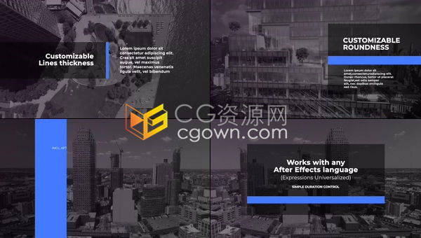 公司企业大标题商务风格文字排版字幕动画-AE模板下载