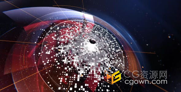 三维玻璃质地马赛格效果元素展示大气标志LOGO片头-AE模板下载