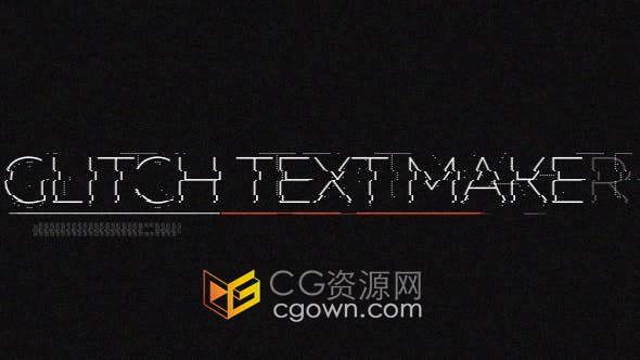 制作故障文字工程文件可以完全自定义无需要插件-AE模板