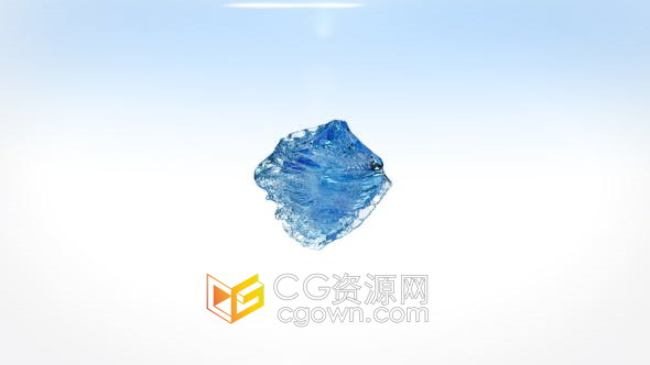 液体飞溅流体水特效效果演绎LOGO动画视频片头-AE模板