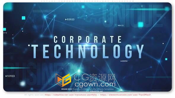 企业未来技术预告片商业论坛介绍宣传视频动画制作工程-AE模板