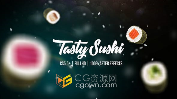 日本料理美味寿司美食店宣传广告餐厅折扣外卖服务介绍视频-AE模板