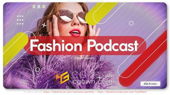 Fashion Podcast时尚品牌夏季大减价服装清仓甩卖大减价优惠广告视频-AE模板