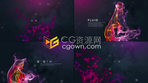 独特梦幻氛围抽象灵气彩色Plexus点线有机粒子文字标题电影开场-AE模板下载