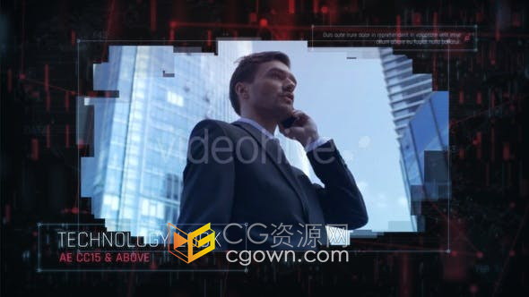 全球营销幻灯片未来高科技互联网数据连接世界地图宣传片-AE模板