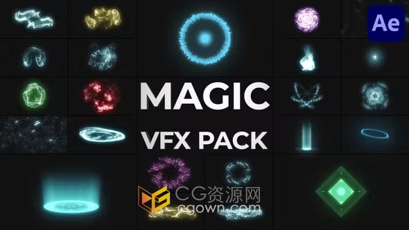 37组视觉特效魔术效果VFX动画制作AE模板下载